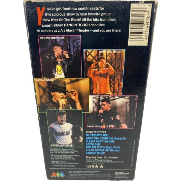 New Kids on the Block - Hangin Tough Live (VHS, 1989) Video Mayan Theatre LA - Picture 3 of 9